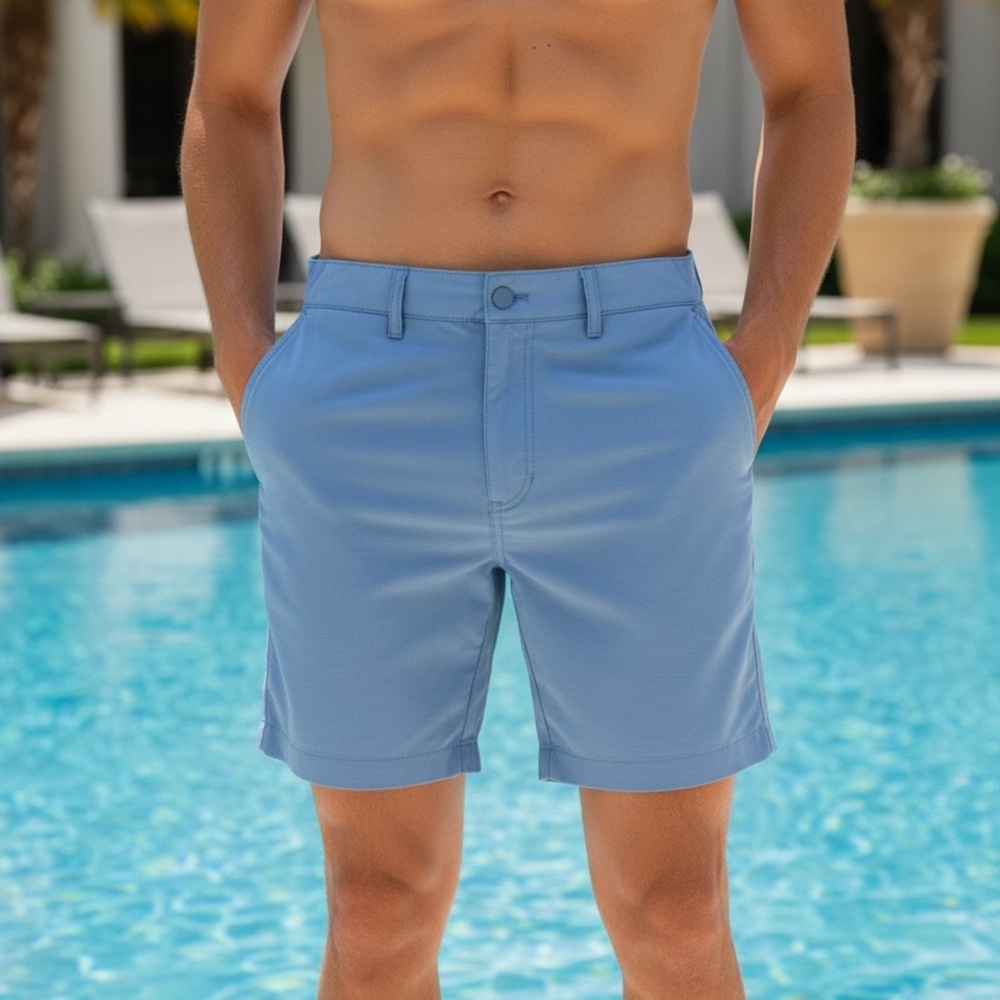 Abercrombie & Fitch Light Blue Athletic Shorts